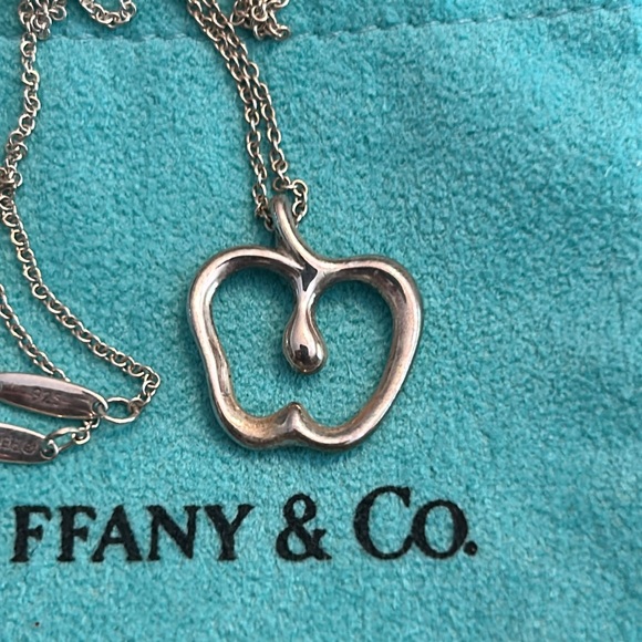 Tiffany & Co. Elsa Peretti Apple Necklace 20” Chain Sterling Silver - Picture 2 of 6